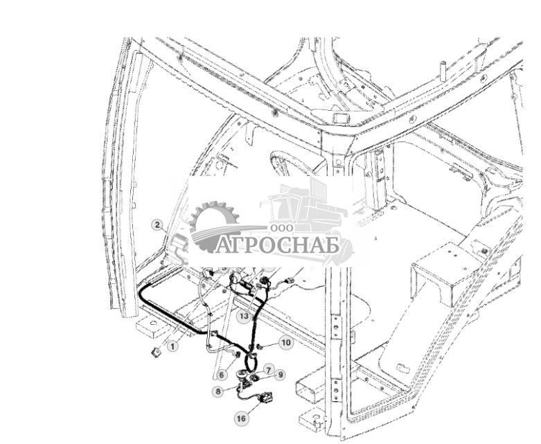 Жгут проводов кабины, переднее управление, IVT™ - ST75622 422.jpg